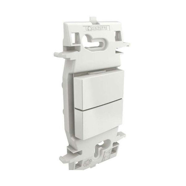 Interruptor duplo simples branco Zuli Lorenzetti