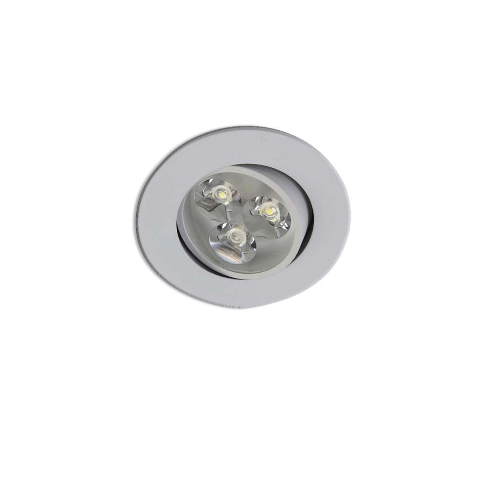 Dicas de uso de diversos tipos de luminárias embutidas 14 Embutido de aco Easy LED 86mm 3W 6400K GU10 branco Bronzearte