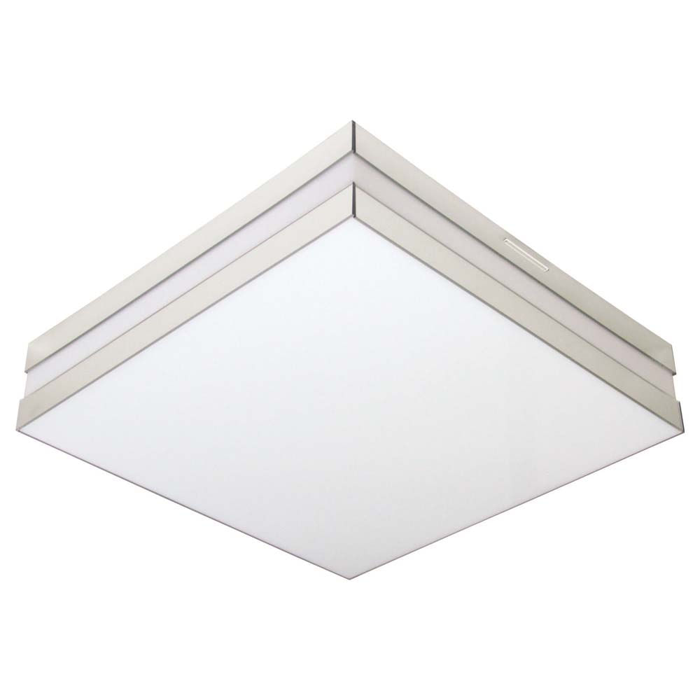 Plafon quadrado para 4 lampadas 20W Bilbao 36x36cm Espelho branco