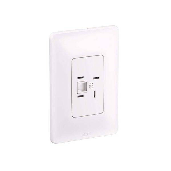 Tomada para telefone Telebras RJ11 Zefia 4x2 680125 Pial