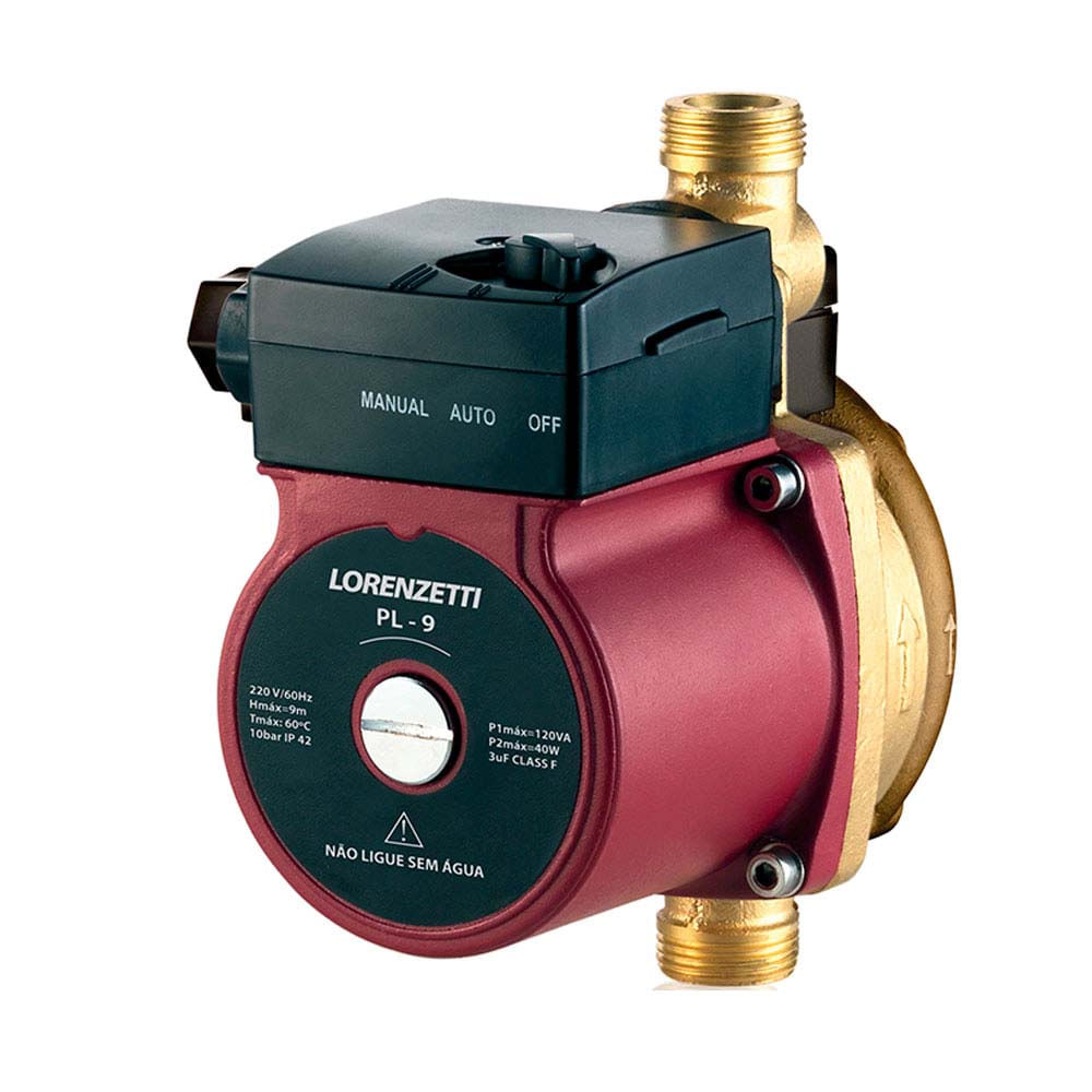 Pressurizador de agua 127V PL 20 vermelho Lorenzetti