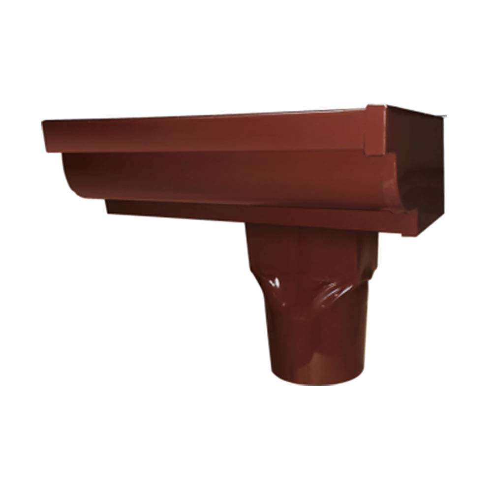 Terminal para calha esquerda Moldura 28 marrom Calhaforte (7897871108965)