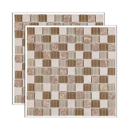 Pastilha de pedra Matisse placa 29x29cm bege Glass Mosaic