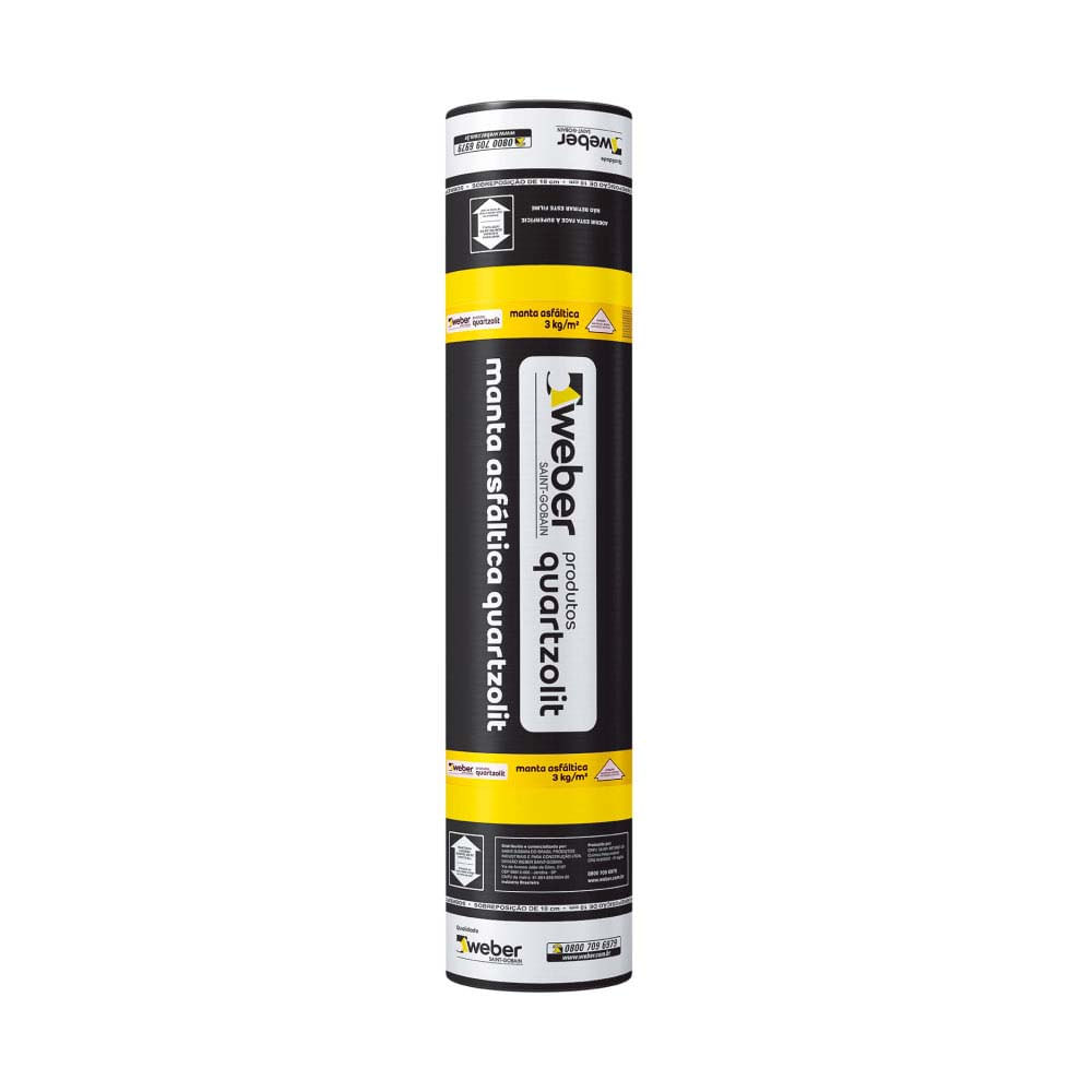 Guia completo de como aplicar manta asfáltica no telhado 8 Manta asfaltica poliester 3mm 10m² preto Quartzolit