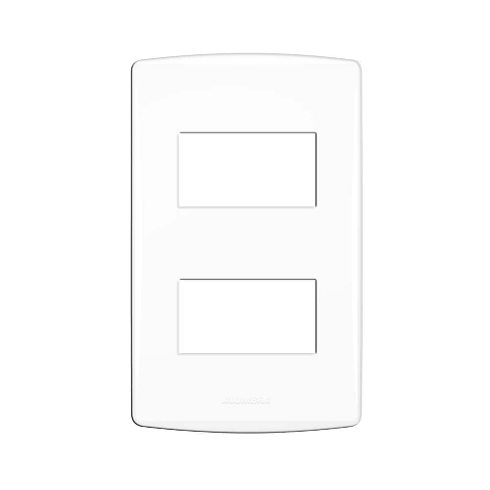 Passo a passo para saber onde colocar tomadas e interruptores 10 Placa Bianco Pro 4X2 2 modulos distanciados com suporte branca Alumbra