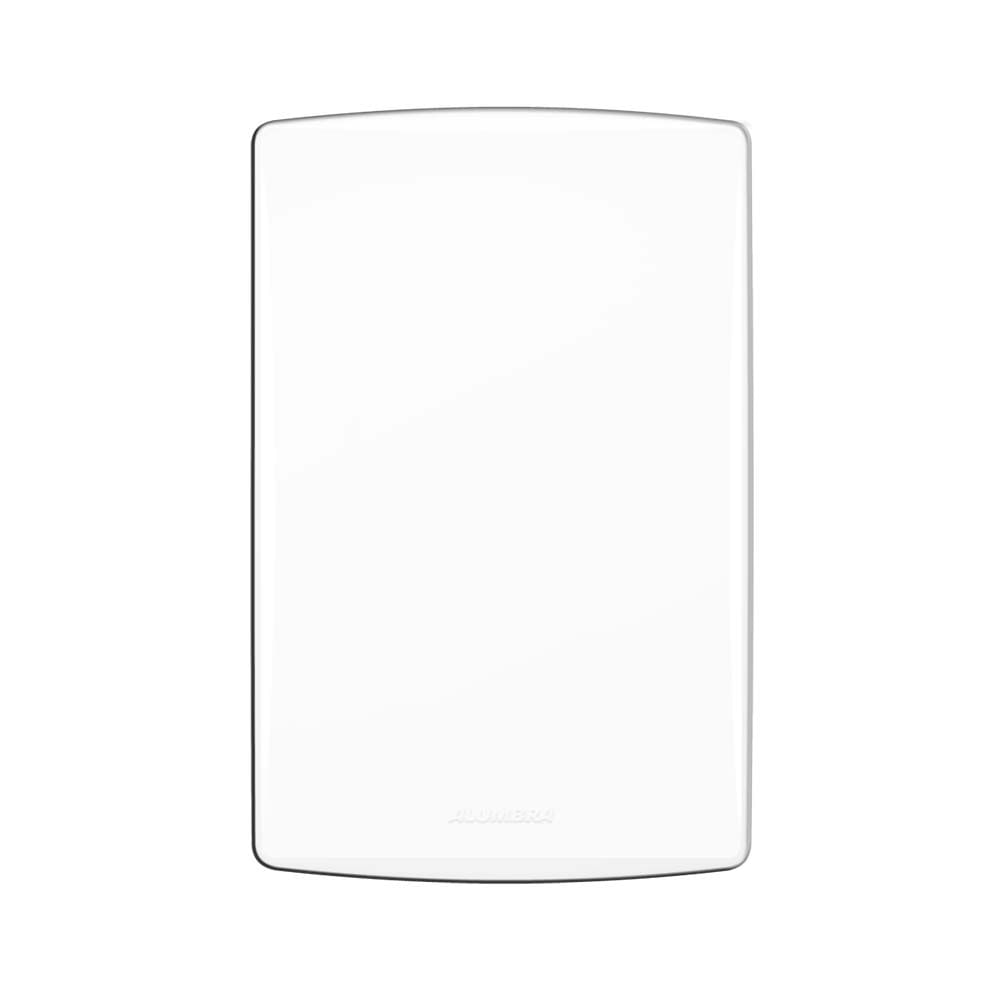 Passo a passo para saber onde colocar tomadas e interruptores 9 Placa Bianco Pro 4X2 Cega com suporte branca Alumbra