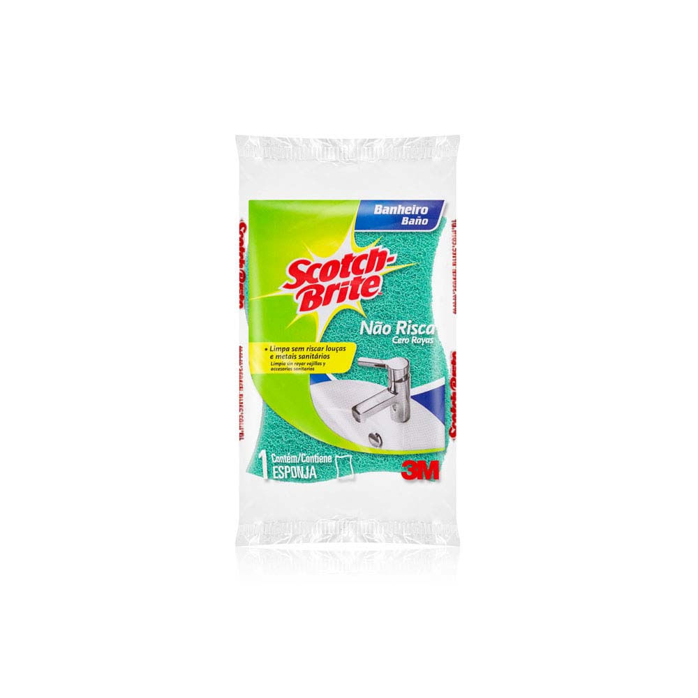 Esponja Scotch Brite nao risca banheiro 3M