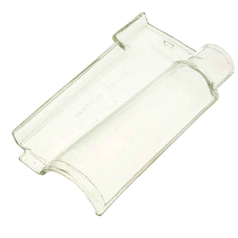 Cobertura de pergolado com vidro: tudo sobre ela! 14 Telha portuguesa de vidro 40x21cm 75mm Canapal transparente Ibravir