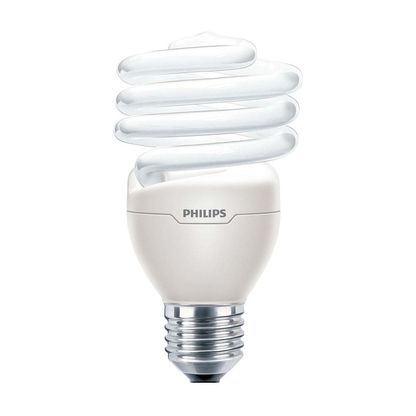 Lâmpada eletrônica fluorescente espiral Mini Twister E27 127V 23W branca Philips
