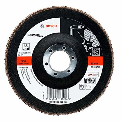 Disco para metal Flap Reto 115mm grão 80 2608607324 Bosch