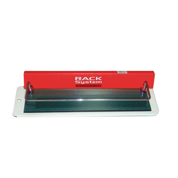 Prateleira cantoneira de vidro 4010 com haste fumê Rack System