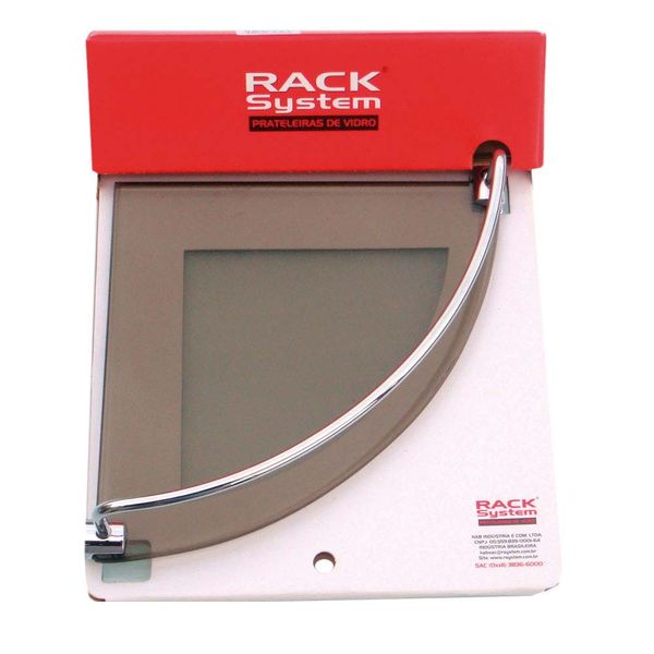 Prateleira cantoneira de vidro 2020 com haste bronze Rack System