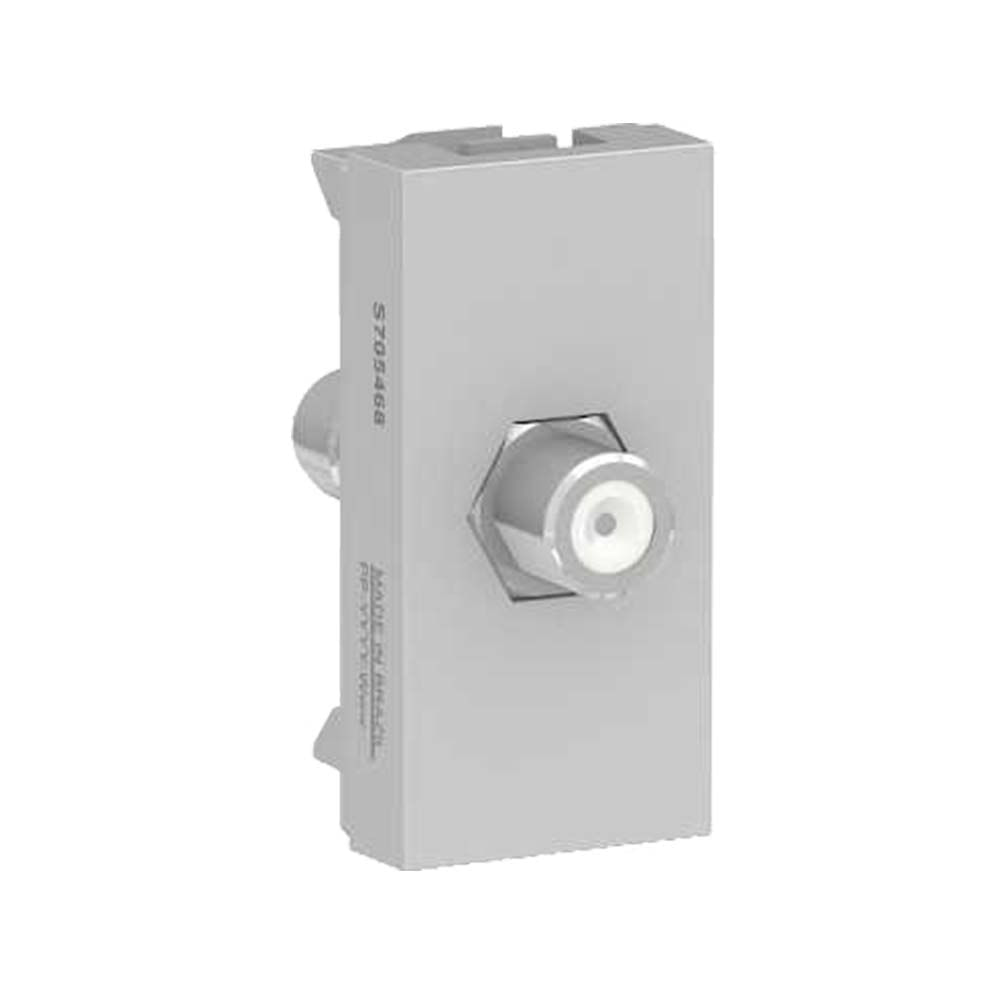 Módulo tomada para antena de tv cabo coaxial F 1 módulo alumínio Schneider (3606480605307)