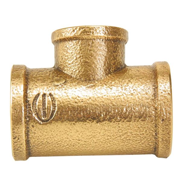 Tê com redução central e rosca 1x3/4" bronze R713 Eluma