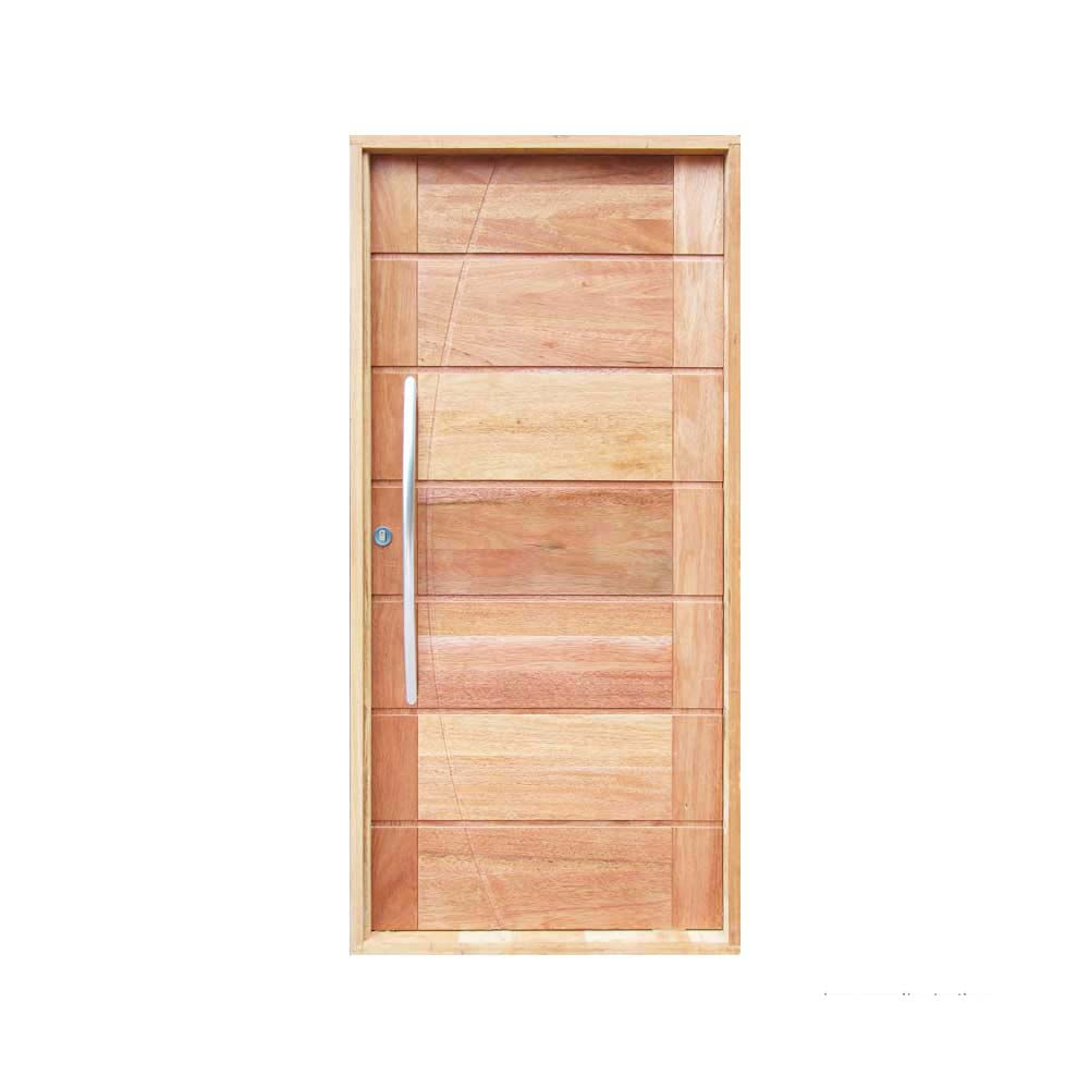 Saiba o que é porta pivotante de madeira e como usá-la 12 Porta pivotante BBB R direita 210x110x14cm com friso cedro arana Sidney