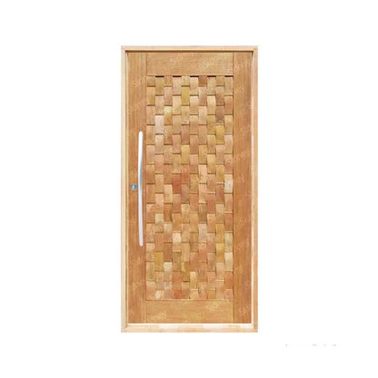 Porta pivotante couro cedroarana montada 210x110x14 s/visor e Sidney