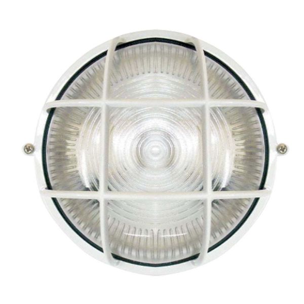 Tartaruga circular com grade branca para 1 lâmpada Home Line