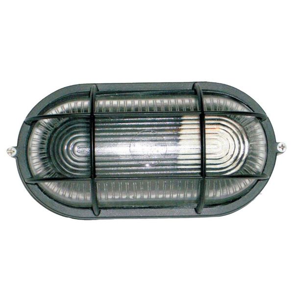 Tartaruga oval com grade preta para 1 lâmpada Home Line