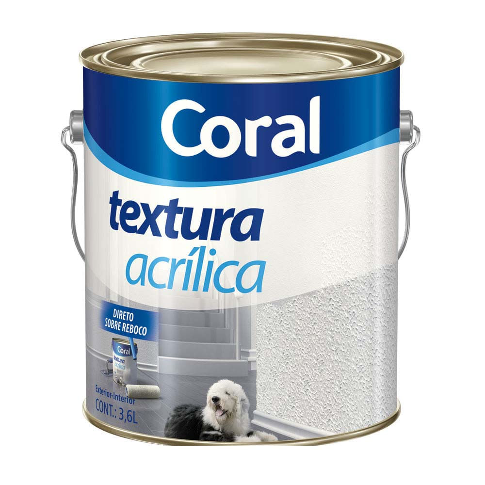 Confira como fazer diferentes texturas na parede 15 Textura acrilica Coralplus 36 litros branco Coral