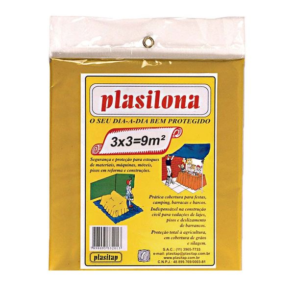 Lona Plástica Pc 3mx3m Amarela Plasilona Plasitap