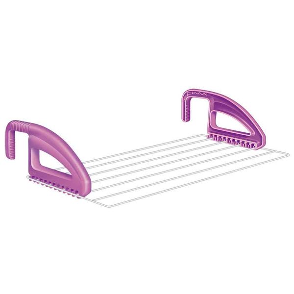 Varal portátil Slick de aço branco Secalux