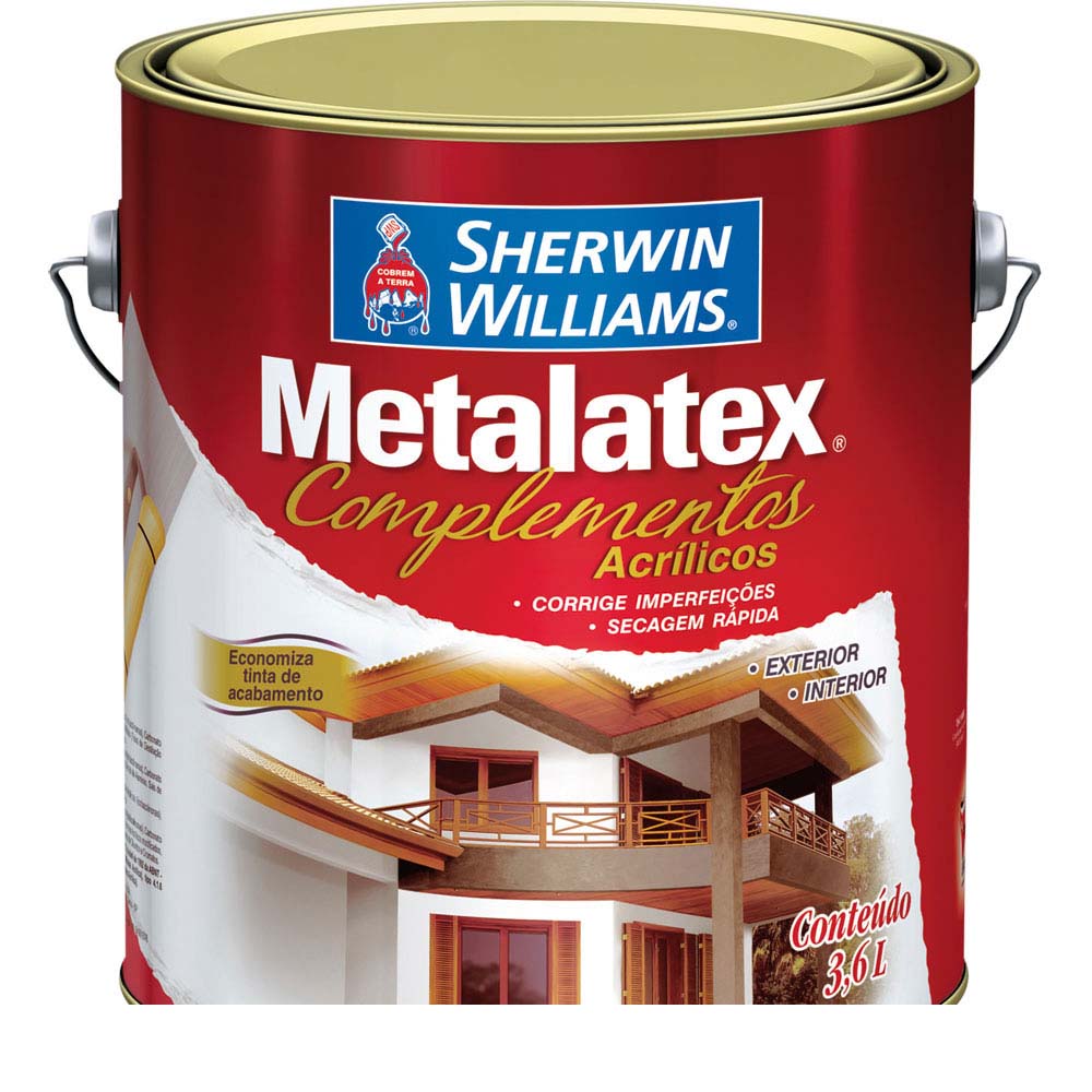 Como aplicar massa acrílica e obter um acabamento perfeito? 9 Massa acrilica Metalatex 36 litros branco Sherwin Williams
