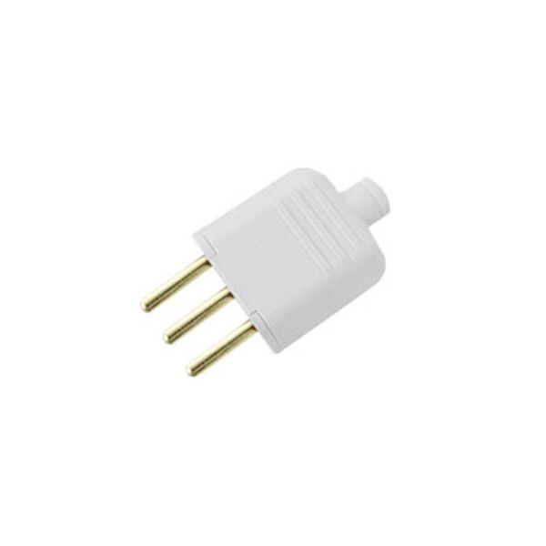 Plugue 2P T 10A 180º branco Margirius