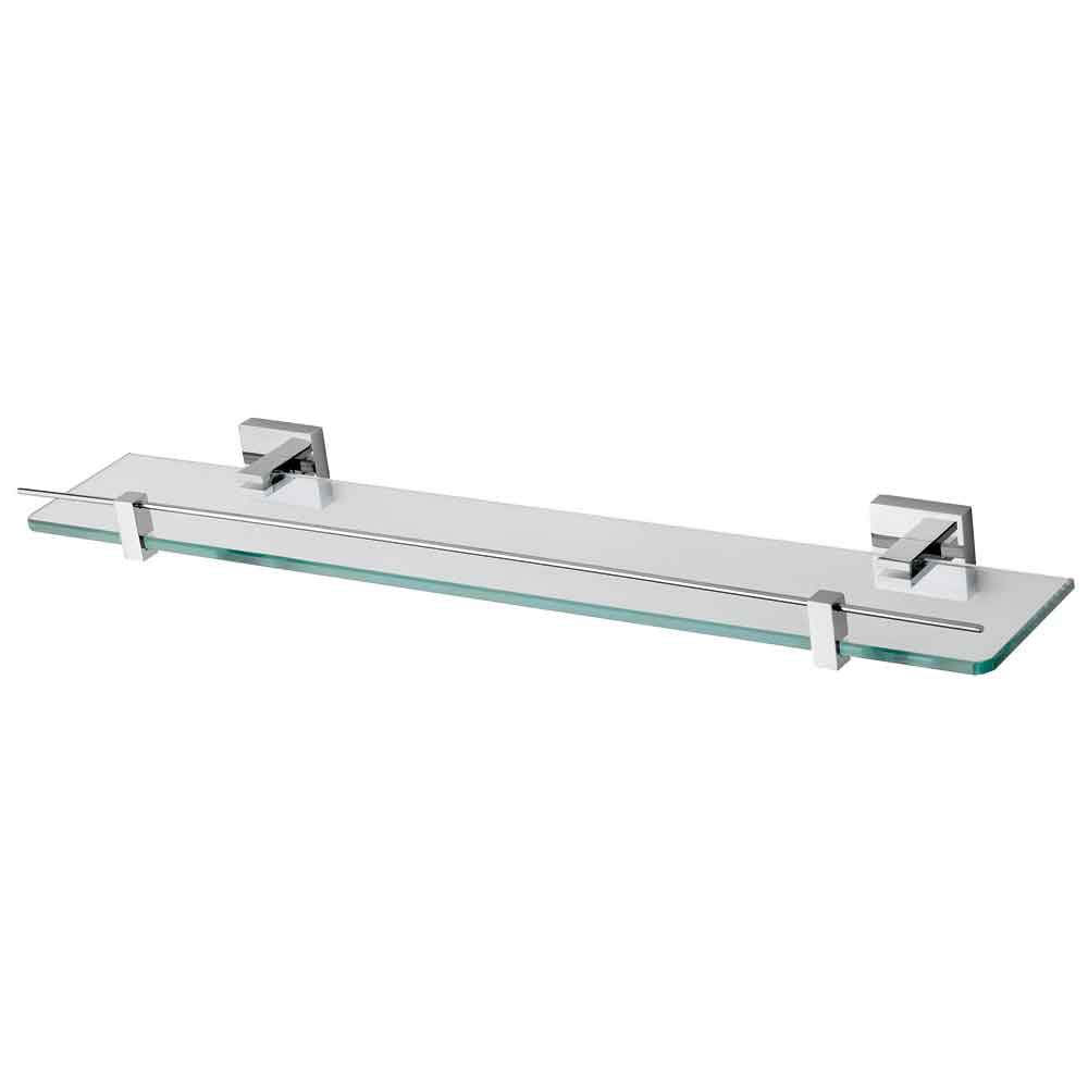 Saiba como usar prateleiras de vidro na decoração da sua casa 15 Prateleira Quadra Cromada