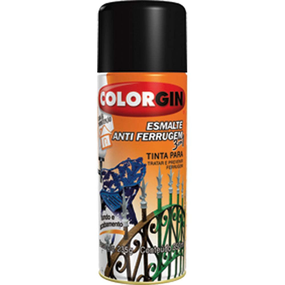 Entenda como usar removedor de ferrugem em metais corretamente 10 Tinta spray esmalte anti ferrugem preto 350ml Sherwin Williams
