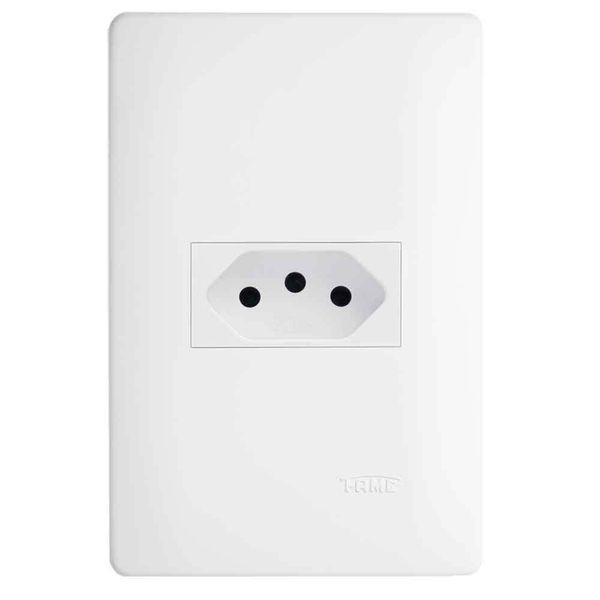 Conjunto montado de tomada 20A 250V com placa Habitat Fame