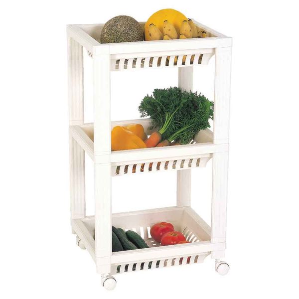 Fruteira com rodas branco Ordene