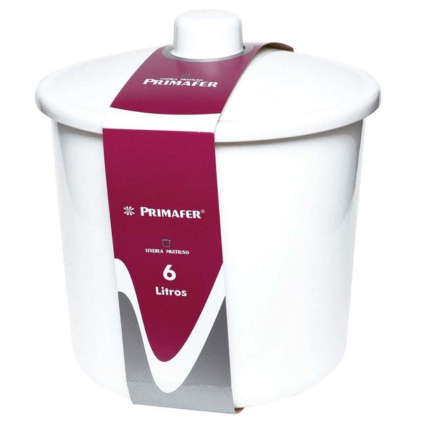 Lixeira multiuso branca Primafer