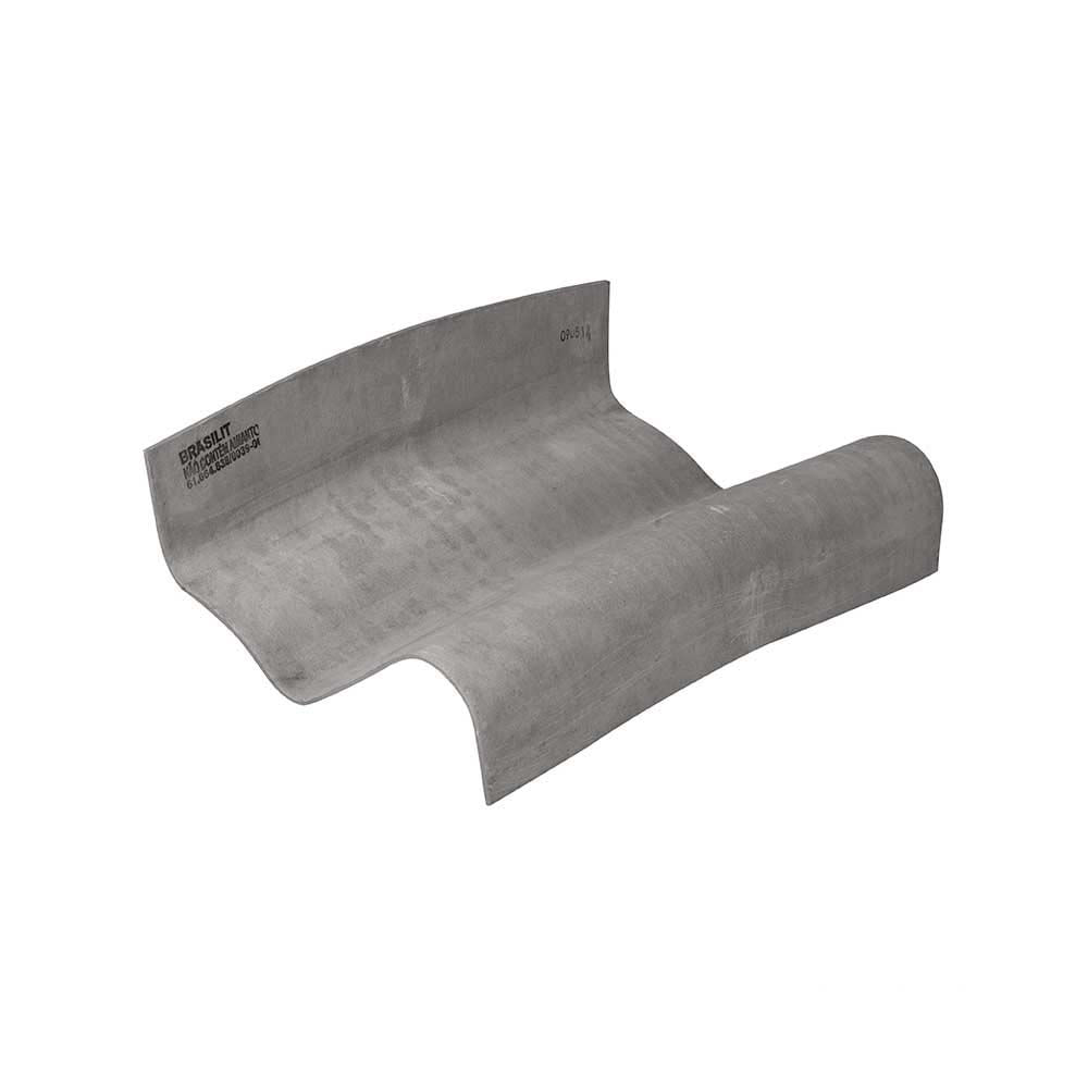 Cumeeira: O que é e para que serve? 15 Telha cumeeira kalheta de fibrocimento 61x608cm 8mm Normal cinza Brasilit