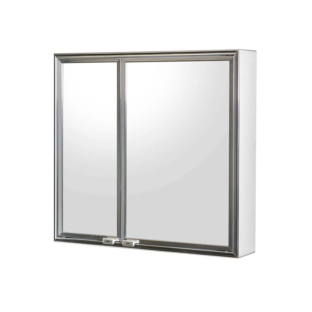 Espelheira de sobrepor Cristal 1108 8 522x485cm branco Cris Metal