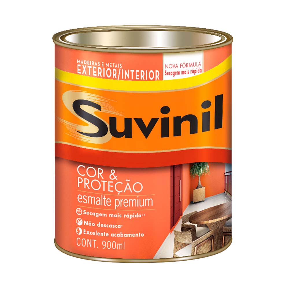 Conheça o verniz antimosquito que mantém sua família protegida 9 Esmalte sintetico fosco 900ml preto Suvinil