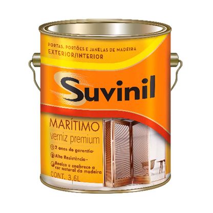 Verniz Suvinil Madeira Protegida Brilhante Natural 3,6 Litros