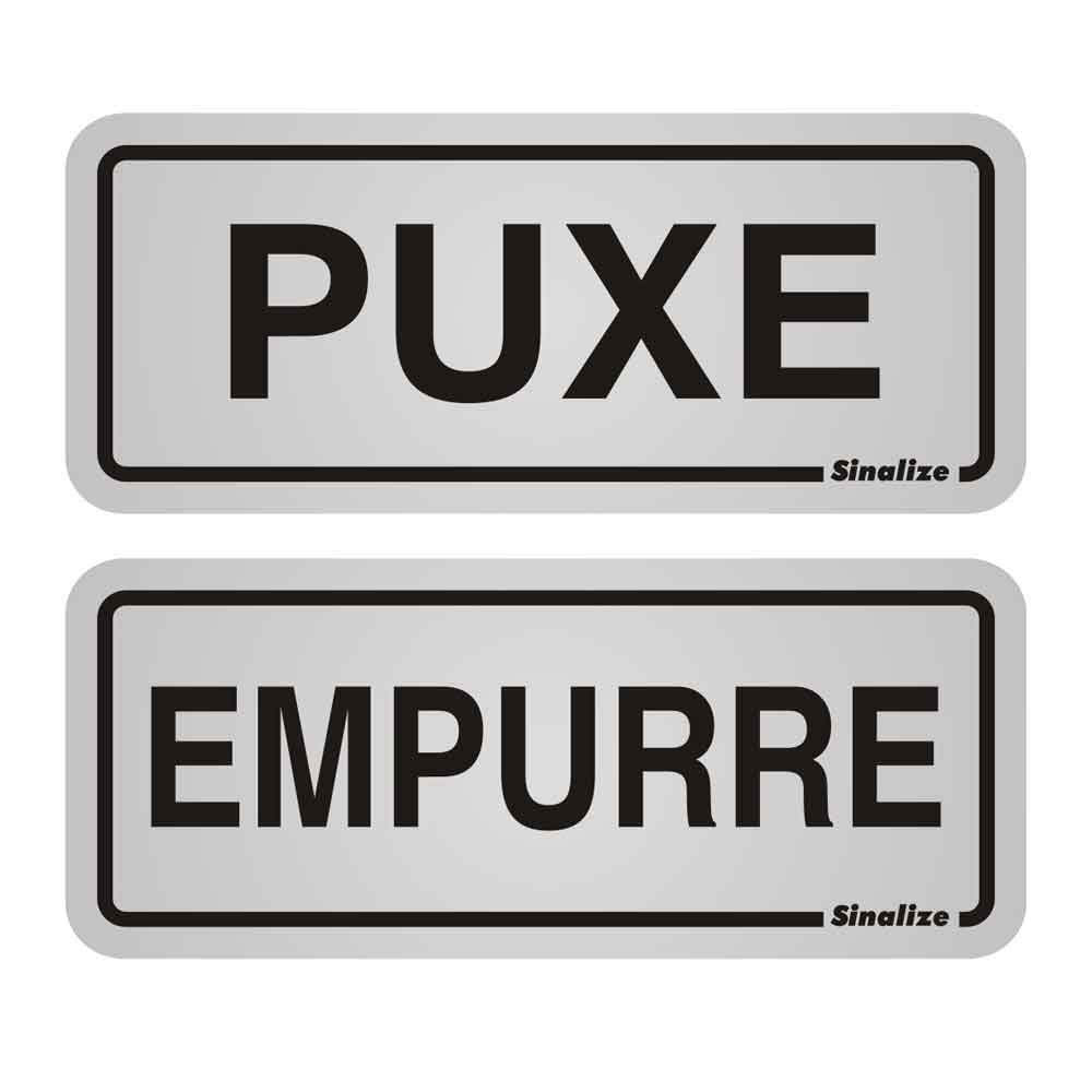 Placa de alumínio Puxe e Empurre Sinalize (7898016501733)