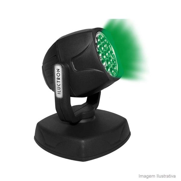 Spot Classic com 30 LEDs preto com luz verde 2W bivolt Iluctron