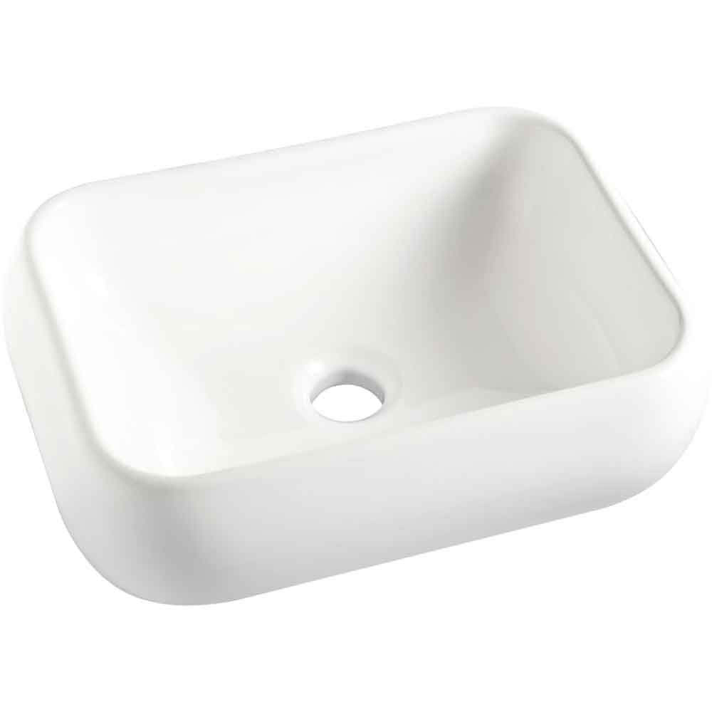 Como escolher o modelo ideal de pia para banheiro para seu espaço 6 Cuba para banheiro de apoio retangular ICA800 41x30cm branca Icasa