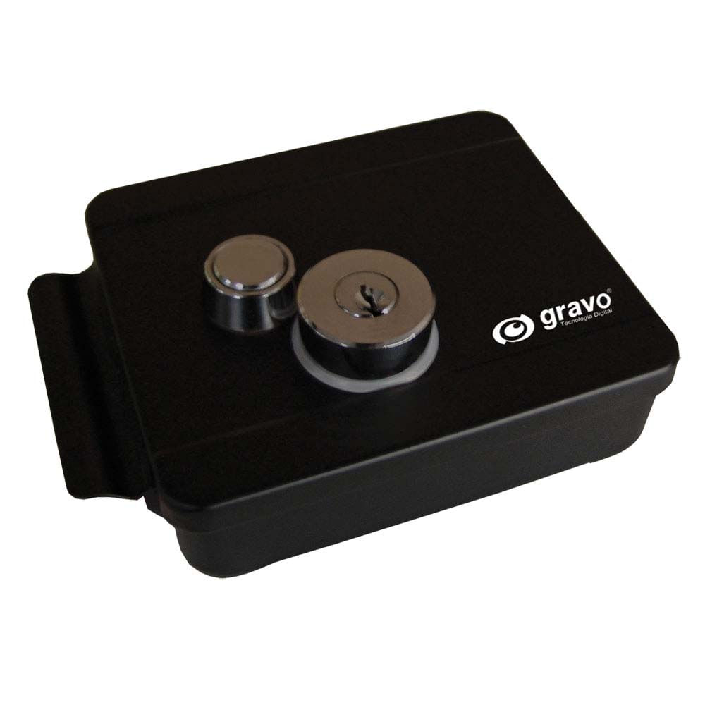 Saiba como criar a sua casa inteligente com a Telhanorte 11 Fechadura eletrica com botao abertura externa e interna 12V 1A preta Gravo