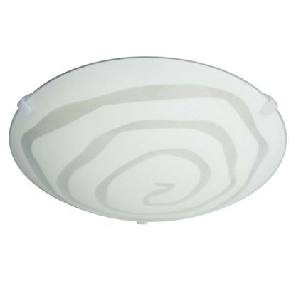 Plafon para lâmpada E27 Nicarágua em metal e vidro 60W branco Philips