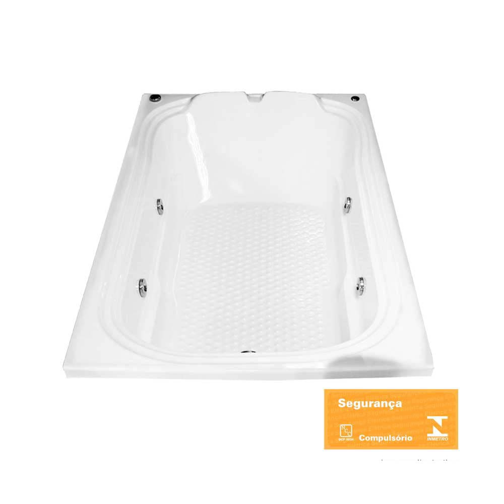 Conheça 7 modelos de banheira de hidromassagem para casa 14 Banheira acrilica com hidromassagem 170x110cm Goldline dupla Ouro Fino