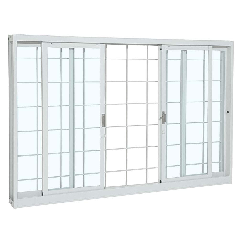 Janela De Correr 4 Folhas Pratika 120x150x12cm Com Grade Sasazaki Telhanorte
