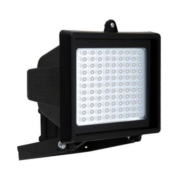 Refletor preto de 96 LEDs 80W bivolt branco Keywest