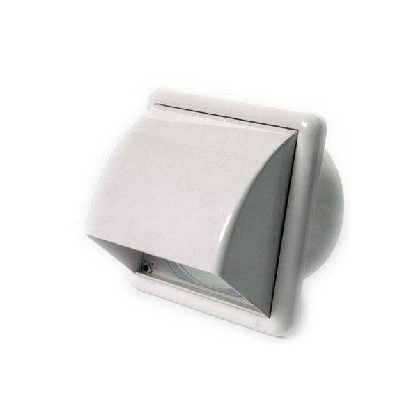 Defletor auto fechante 150mm branco WDB