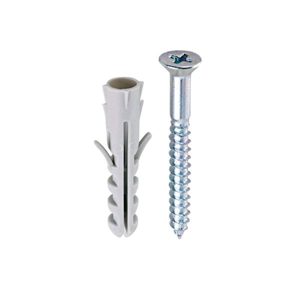 Parafuso phillips cabeça chata com bucha de nylon 07mm 10 unidades Bemfixa