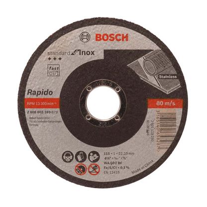 Disco de corte para inox 115mm grão 60 Bosch