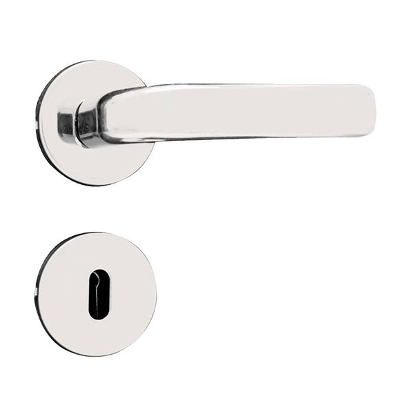 Fechadura interna de aço zamac Stilo com roseta cromada MGM
