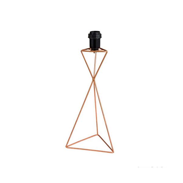 Base para abajur triangular 36cm cobre LS Ilumina