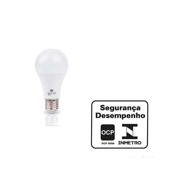 Lâmpada LED bulbo 7W bivolt amarela OL
